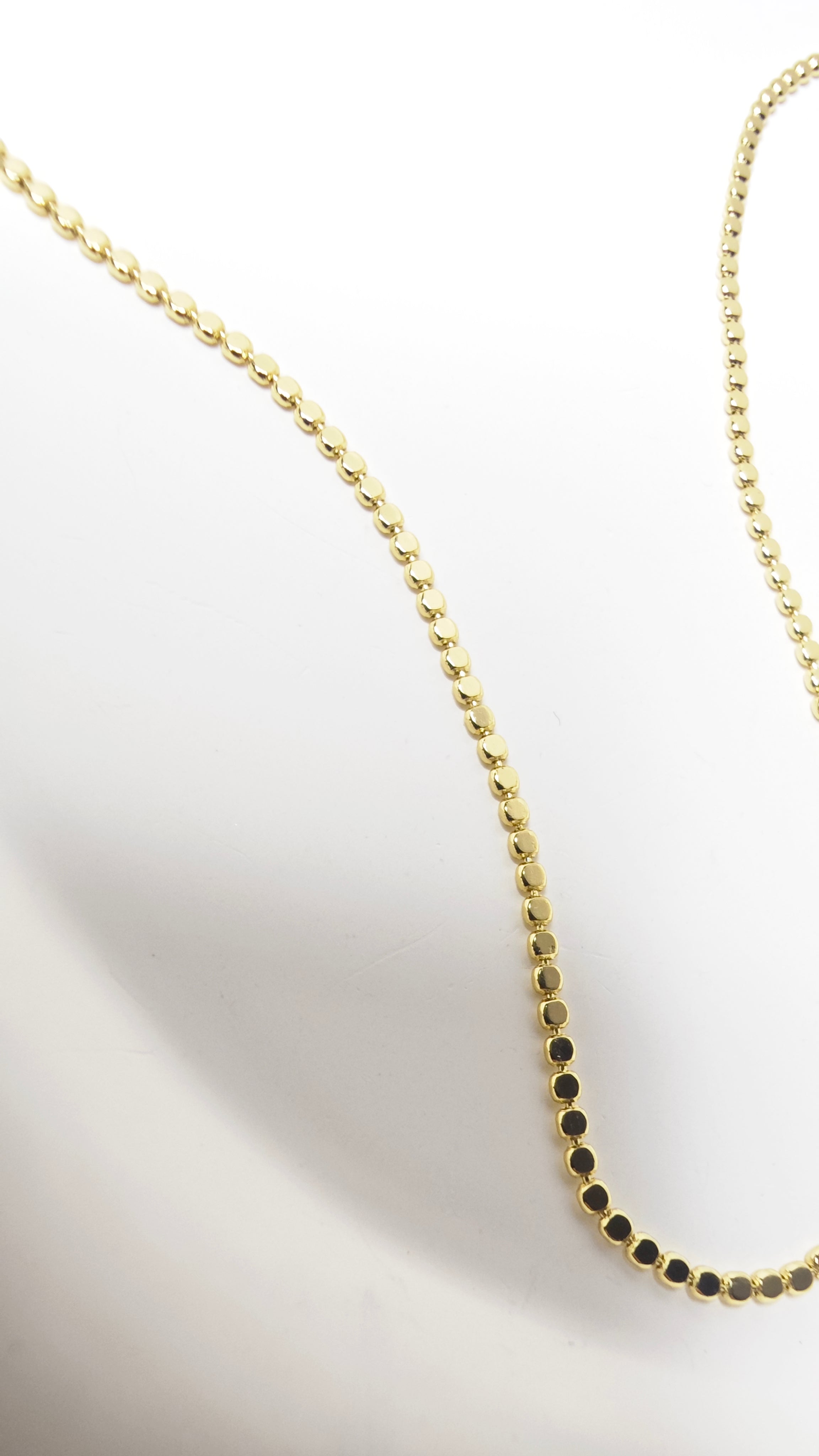 VELUARE PRESTİGE 14K İnce Ezme Pul Zincir Kolye
