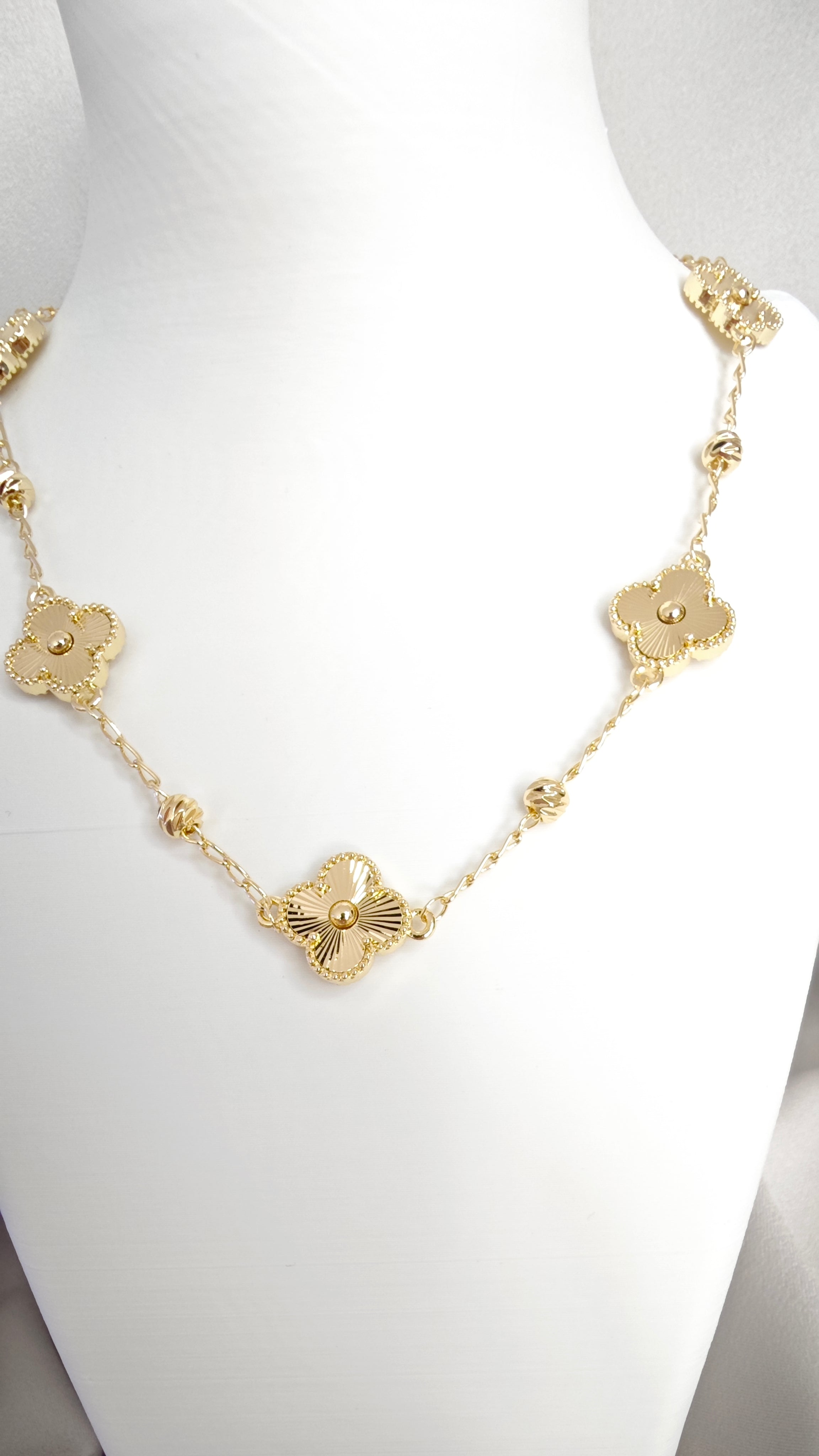 VELUARE Privé 14K Van Cleef Model Dorikalı Yonca Kolye