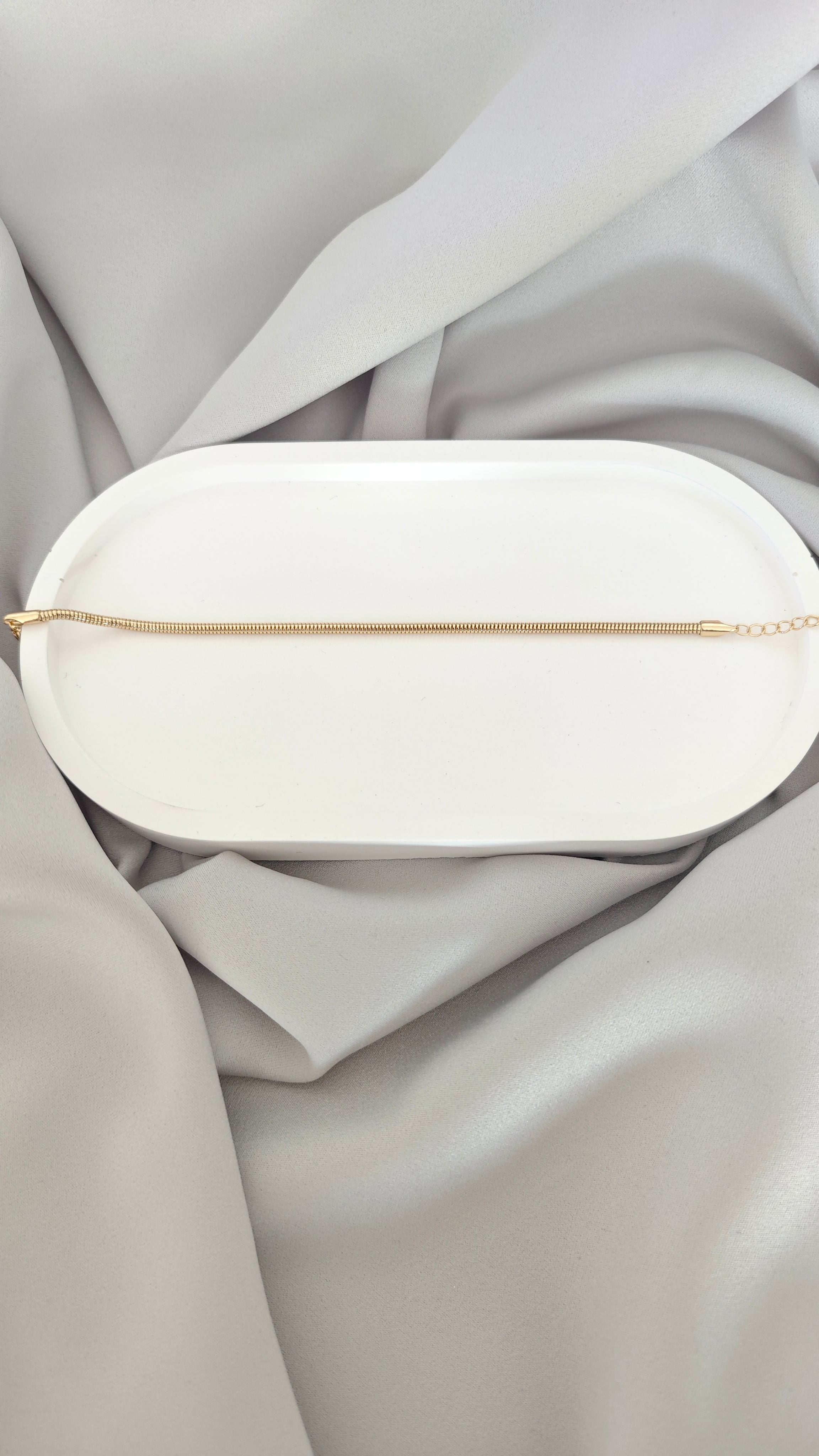 VELUARE Privé 14K Gold Renk Yuvarlak Yılan Bileklik