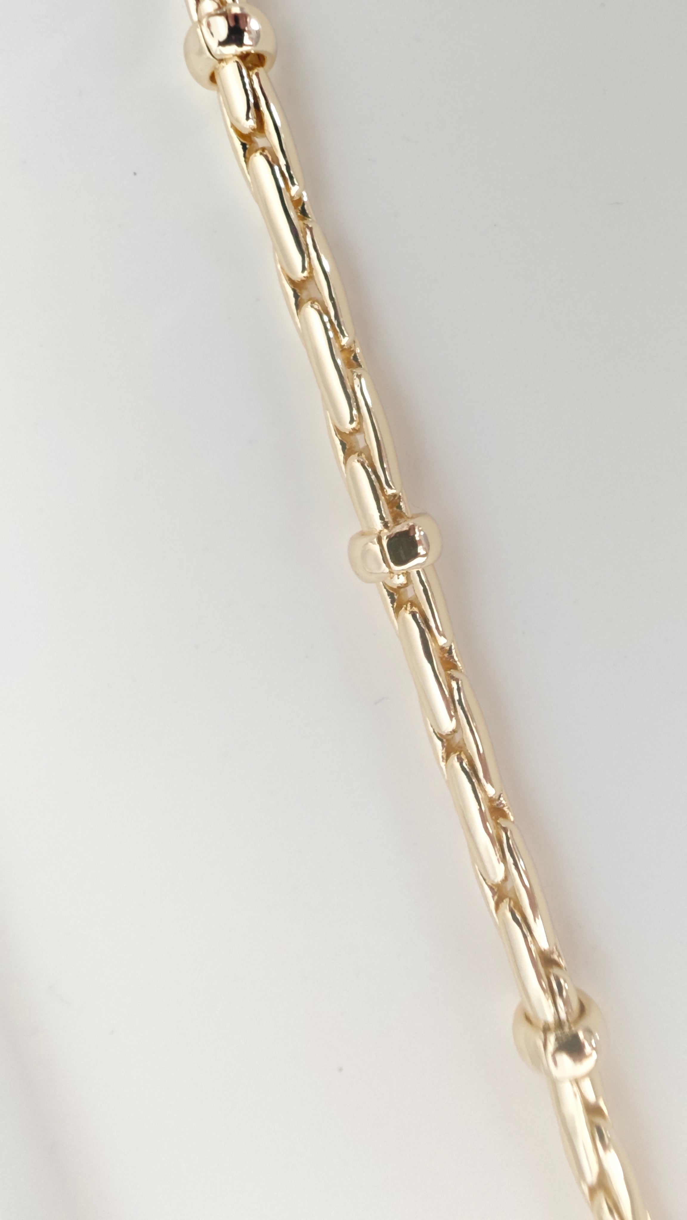 VELUARE ROYAL 14K Gold Düğümlü İtalyan Boru Zincir Bileklik