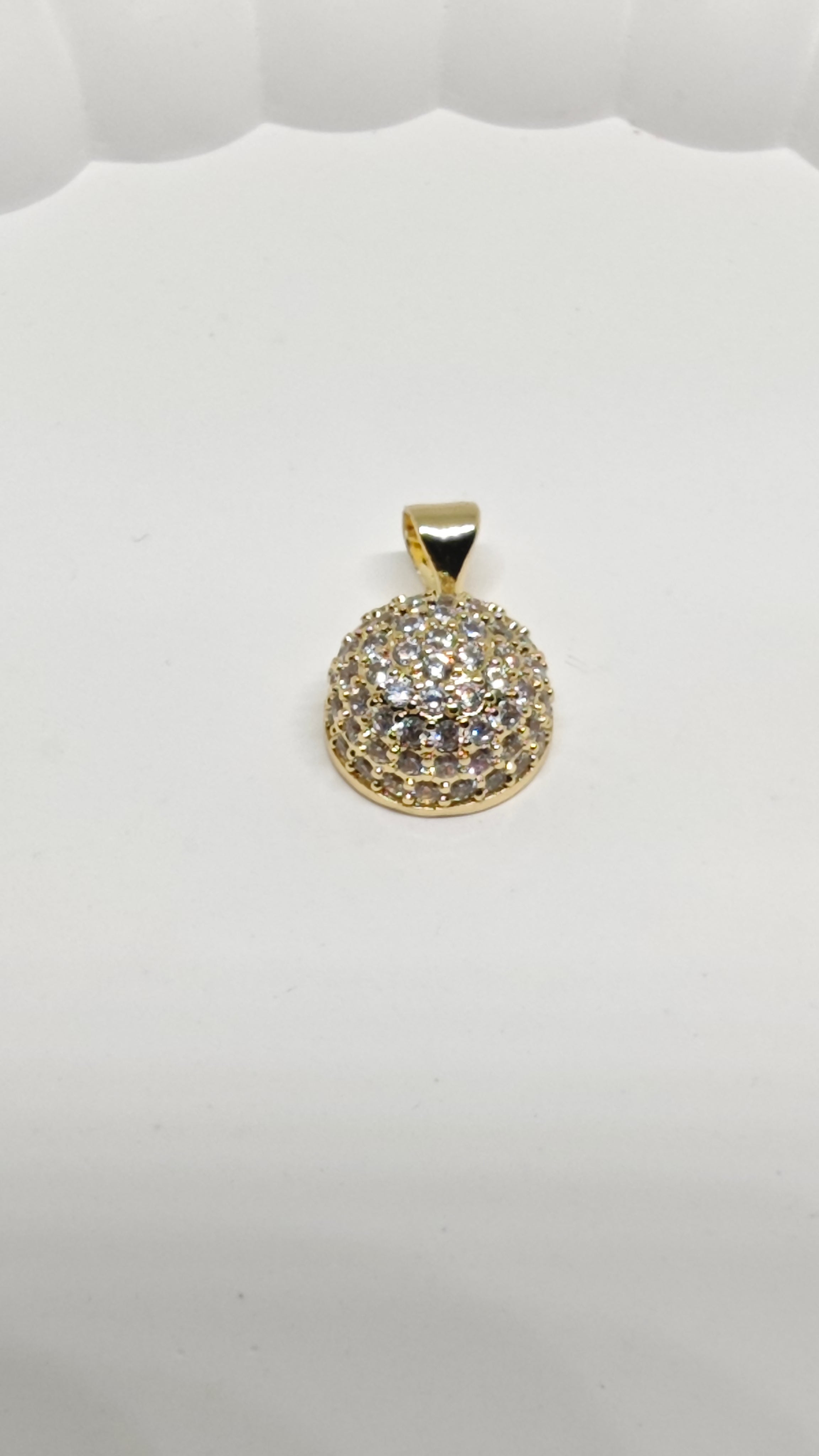 Veluare Royal 14K Pırlanta Montür Yarım Küre Kadın Madalyon