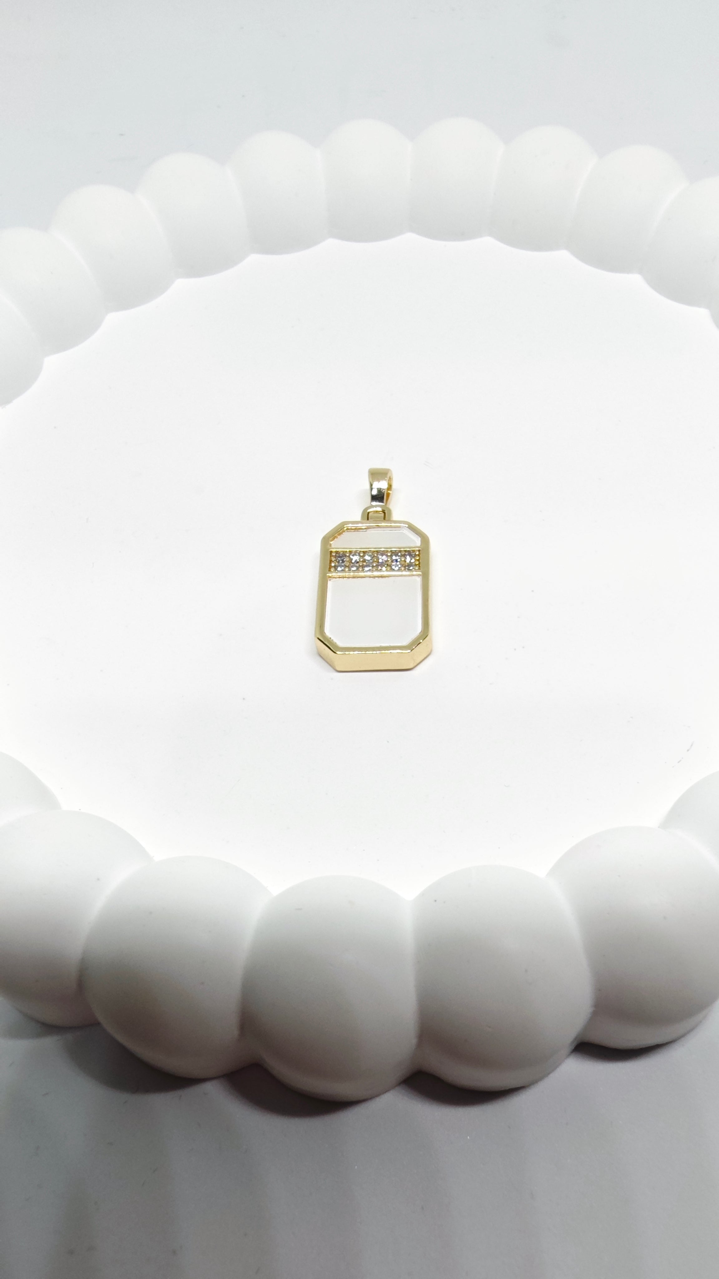 Veluare Royal 14K Dikdörtgen Künye Model Kolye Ucu
