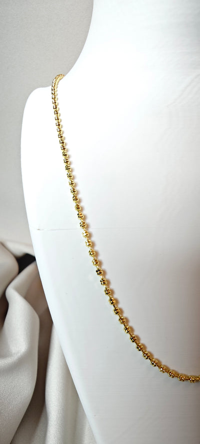VELUARE ROYAL 14K Işıltılı Sarmal Top Zincir Kolye