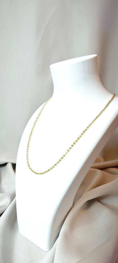 VELUARE ROYAL 14K Işıltılı Sarmal Top Zincir Kolye