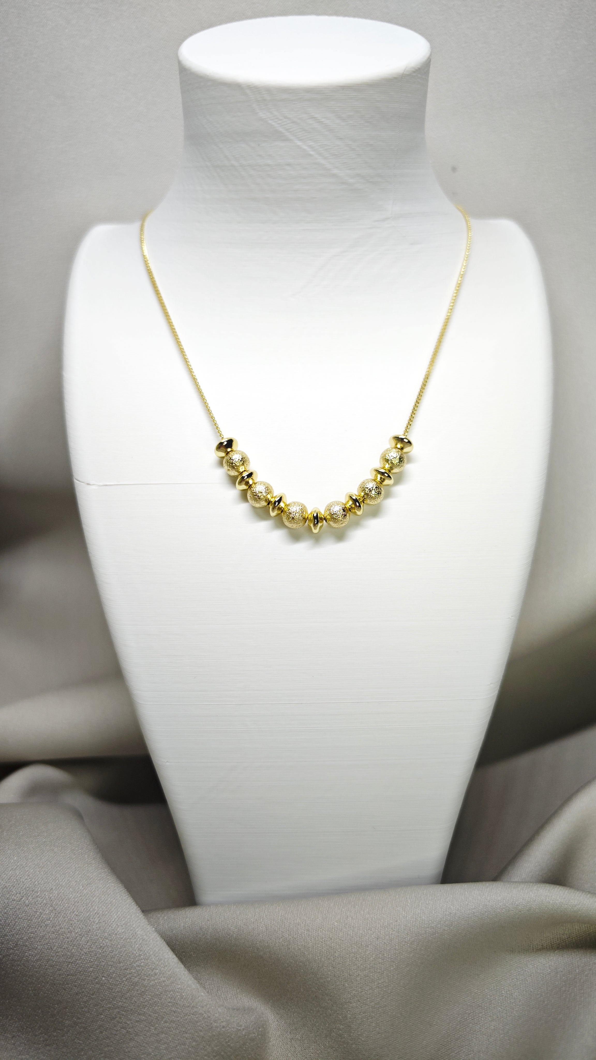 VELUARE PRESTİGE 14K Sıralı Dorika Top Zincir Kolye