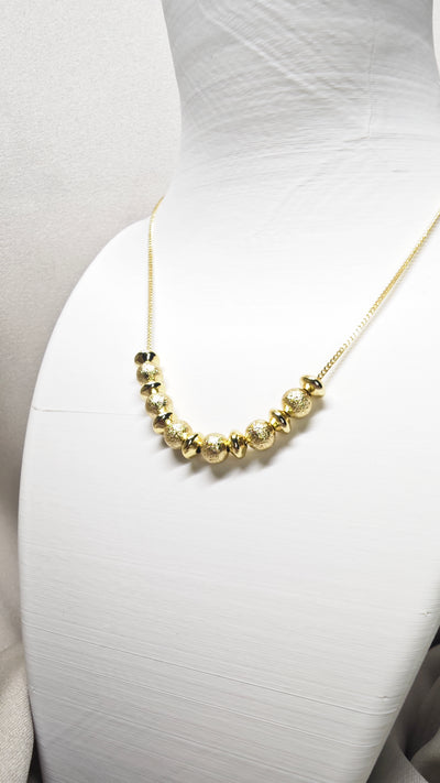 VELUARE PRESTİGE 14K Sıralı Dorika Top Zincir Kolye