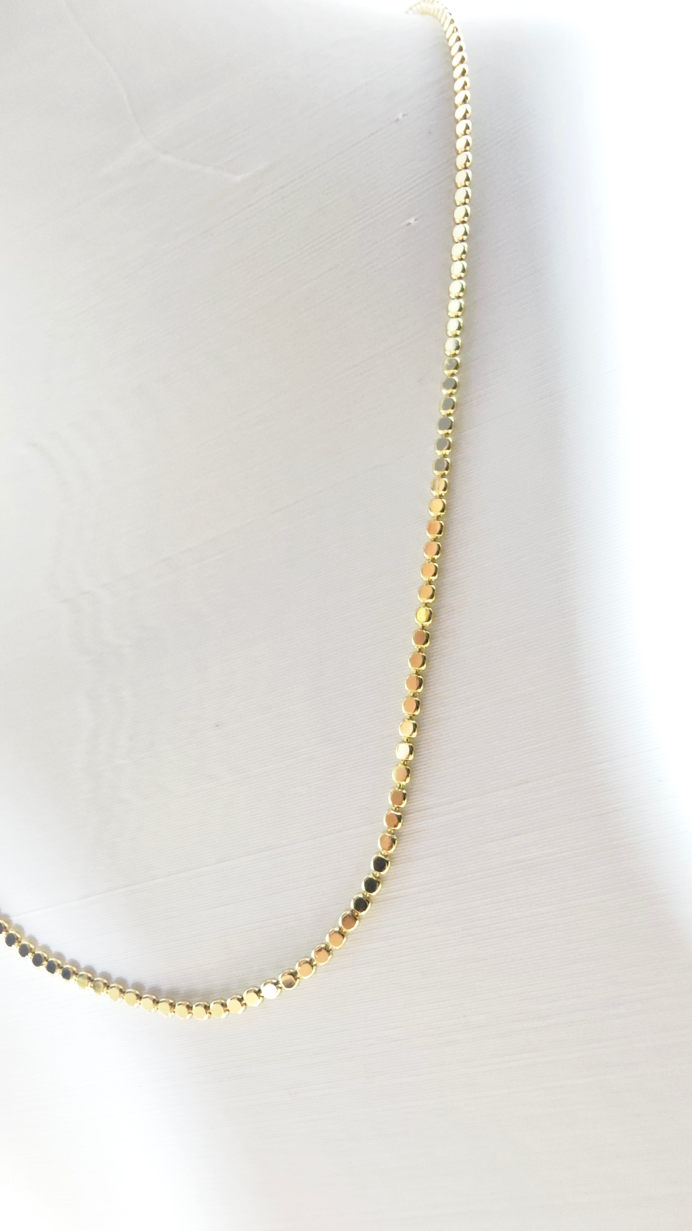 VELUARE PRESTİGE 14K İnce Ezme Pul Zincir Kolye