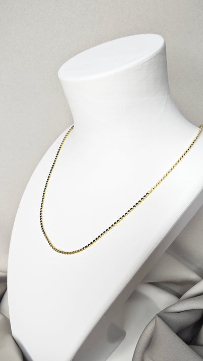 VELUARE PRESTİGE 14K İnce Ezme Pul Zincir Kolye