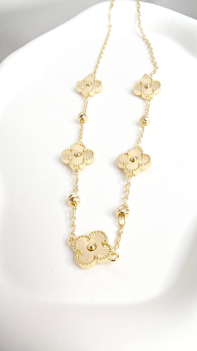 VELUARE Privé 14K  Van Cleef Model Dorikalı Yonca Kolye