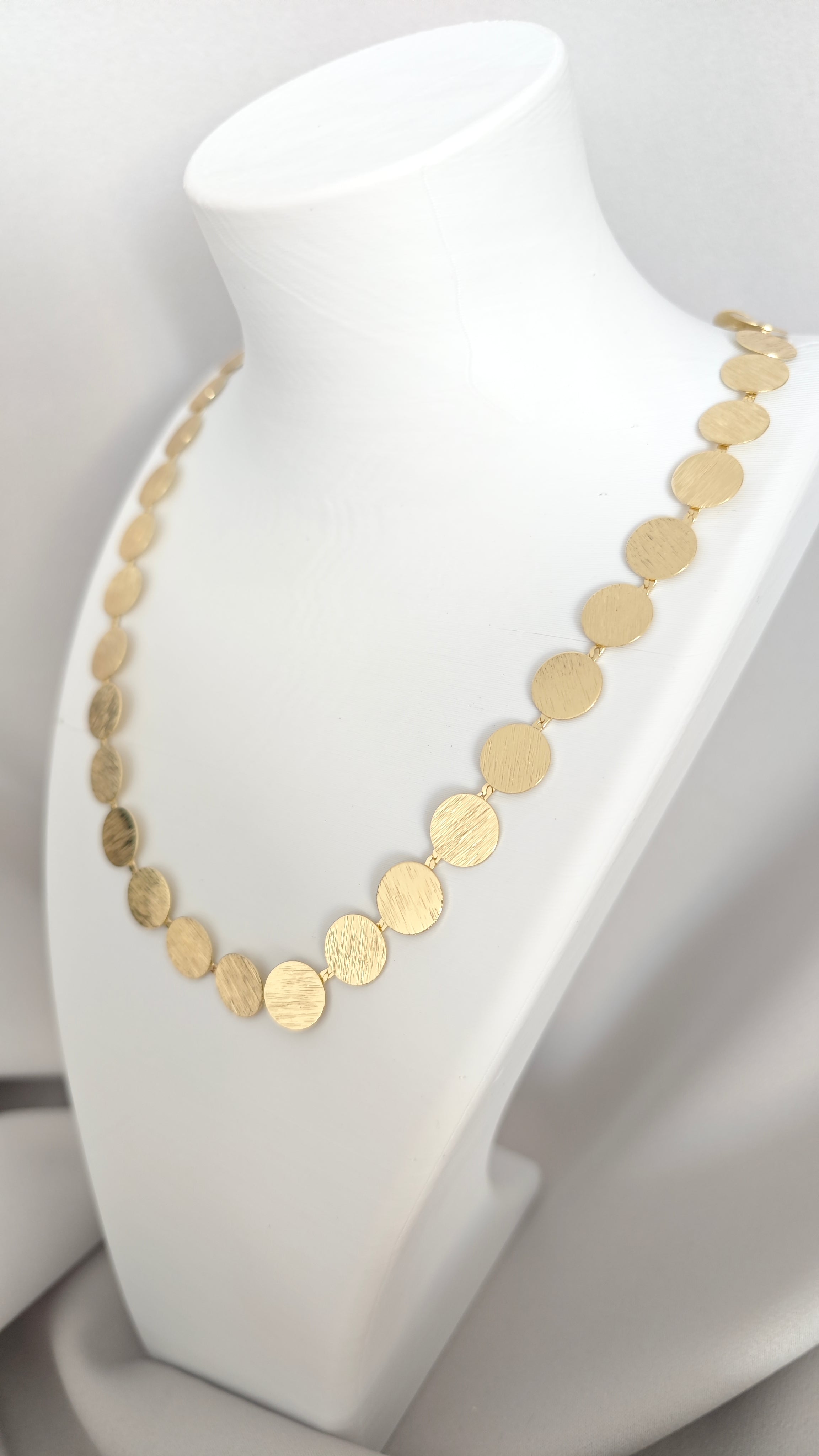 VELUARE EVERYDAY 14K Gold Renk Kalemli İtalyan Pul Zincir Kolye