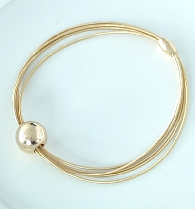 VELUARE EVERYDAY 14K Gold Renk Üç Sıralı Top Madalyonlu Misina Zincir Kolye