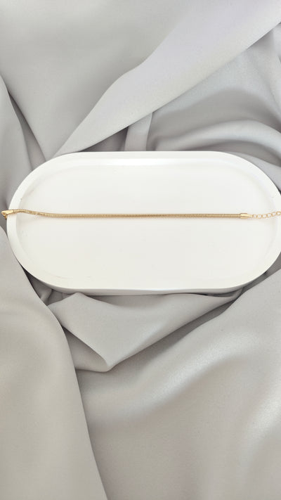 VELUARE Privé 14K Gold Renk Yuvarlak Yılan Bileklik