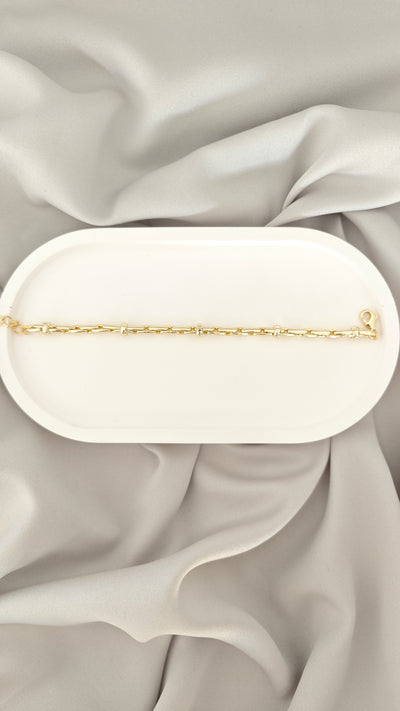 VELUARE ROYAL 14K Gold  Düğümlü İtalyan Boru Zincir Bileklik