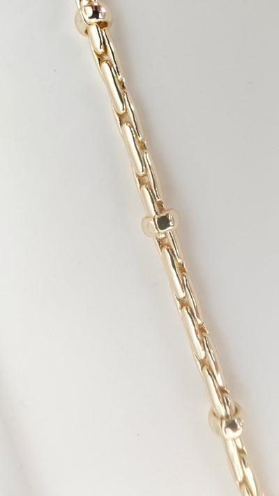 VELUARE ROYAL 14K Gold  Düğümlü İtalyan Boru Zincir Bileklik