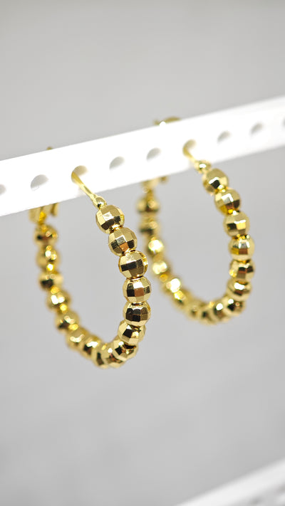 Veluare Royal 14K Gold Kalemli Dorika Kadın Halka Küpe