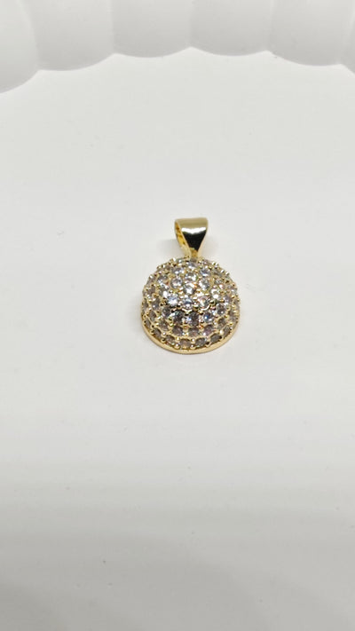 Veluare Royal 14K Pırlanta Montür Yarım Küre Kadın Madalyon