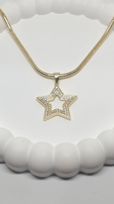 Veluare Everyday 14K Gold Zirkon Taşlı Yıldız Kolye Ucu