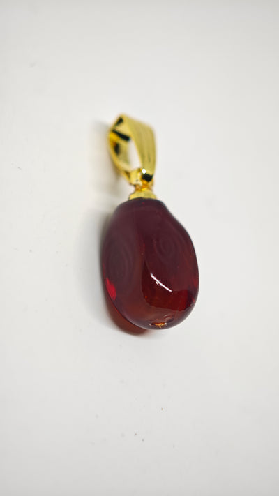 Veluare Everyday 14K Bordo Asimetrik Kolye Ucu