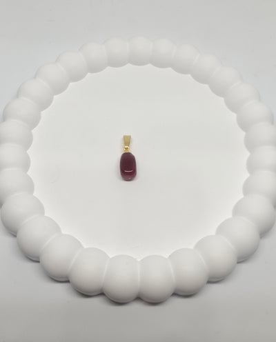 Veluare Everyday 14K Bordo Asimetrik Kolye Ucu