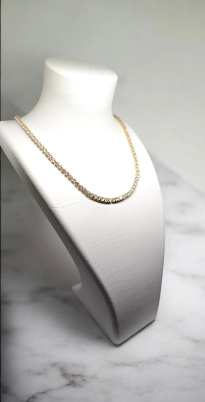Veluare Diamond Effect Gold Kesintisiz Işıltılı Su Yolu Kolye