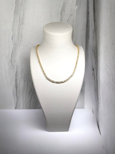 Veluare Diamond Effect Gold Kesintisiz Işıltılı Su Yolu Kolye